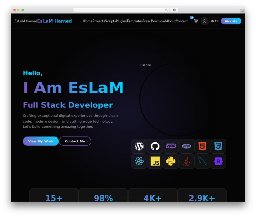 Theme WordPress DevPortfolio - eslamdev.com