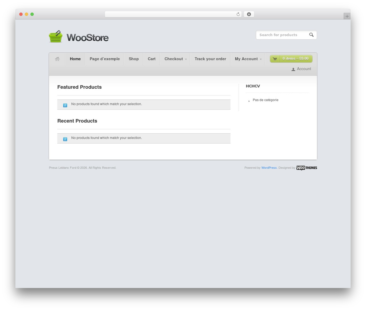 Theme WordPress WooStore - pneusleblancford.com