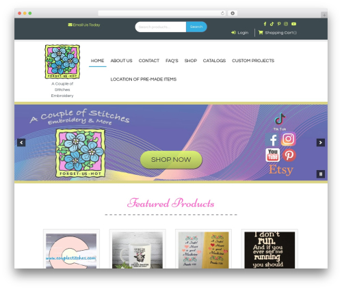 WordPress theme Custom Responsive (SASS) Theme - acoupleofstitchesembroidery.com