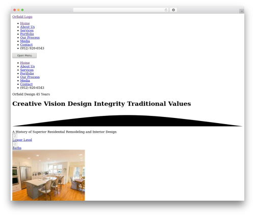 WordPress theme Orfield - orfielddesign.com