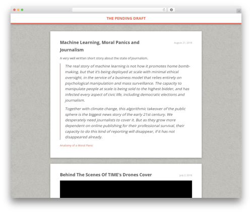 WP theme Pending Draft - pendingdraft.net