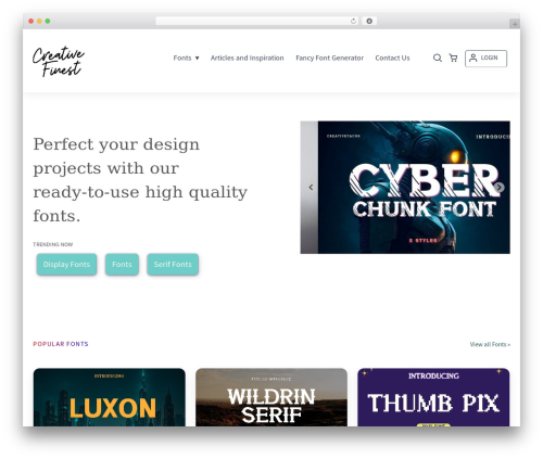 WP Typeface WordPress store theme - creativefinest.com