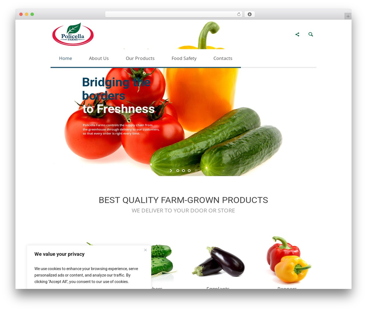 Agrofields WordPress theme - policellafarms.com