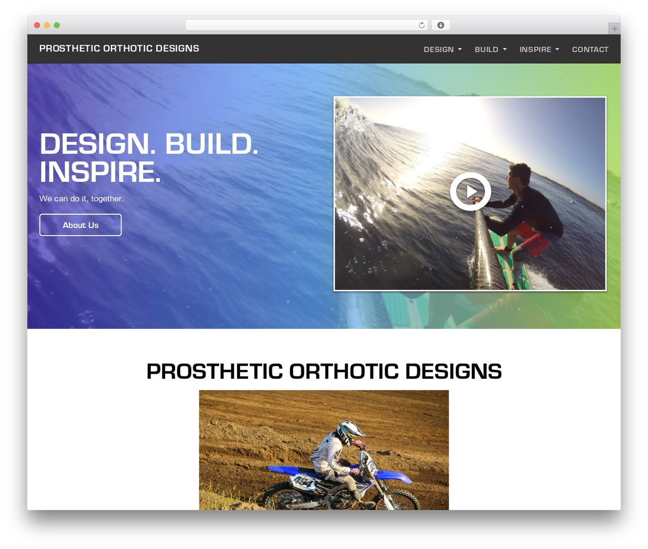 Bootstrap Starter WordPress theme design - prostheticorthoticdesigns.com