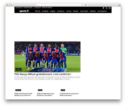 WordPress theme Core - www.sports.fr