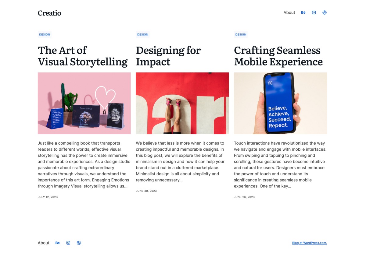 WordPress theme Creatio WordPress theme Creatio