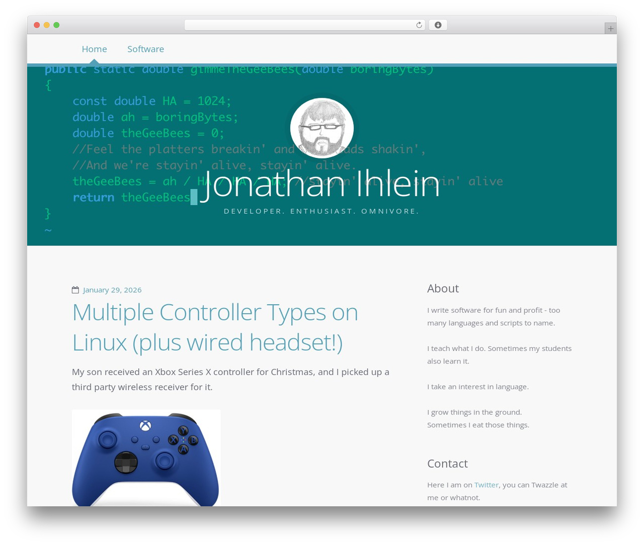 WordPress theme Highwind - jonathan.ihle.in