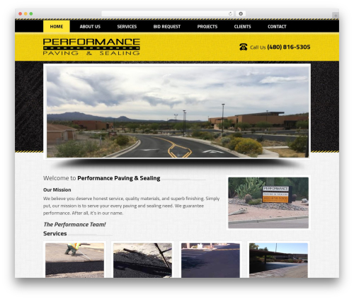 WordPress website theme Performance - performancepavingaz.com