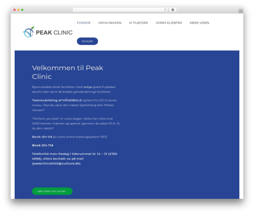 WordPress website template YOOtheme - peakclinic.dk