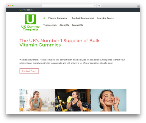 WP theme Divi - ukgummycompany.com