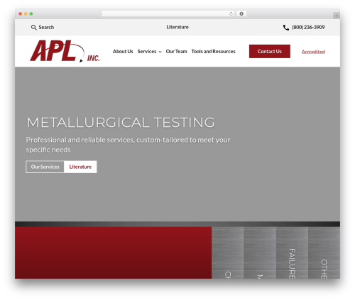 Analytical Process Laboratories, Inc. (APL, Inc.) theme WordPress - aplinc.net