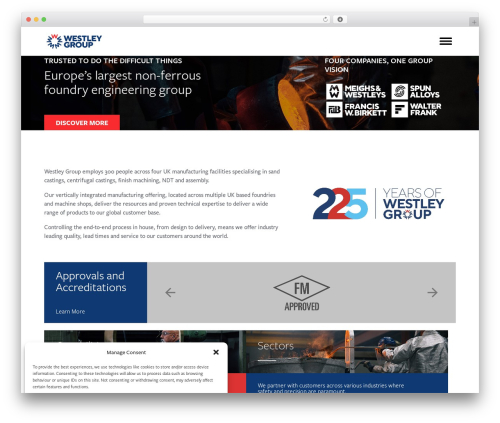 ArmstrongB2B® Development Theme WordPress page theme - westleygroup.co.uk