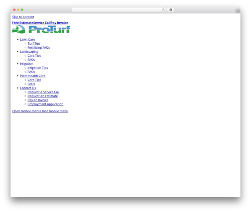 ProTurf theme WordPress - professionalturf.com