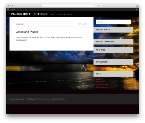 Shepherd theme WordPress - pastorbrett.net