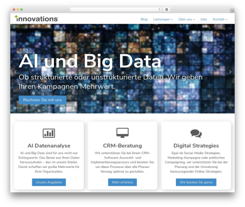 WordPress theme Bootstrap3 - plus-innovations.com