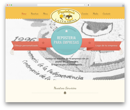 WordPress website theme Cafeteria Responsive Wordpress Theme - pastelerialacolmena.com