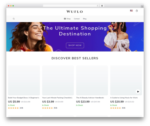 Botticelli WordPress shopping theme - wuflo.com