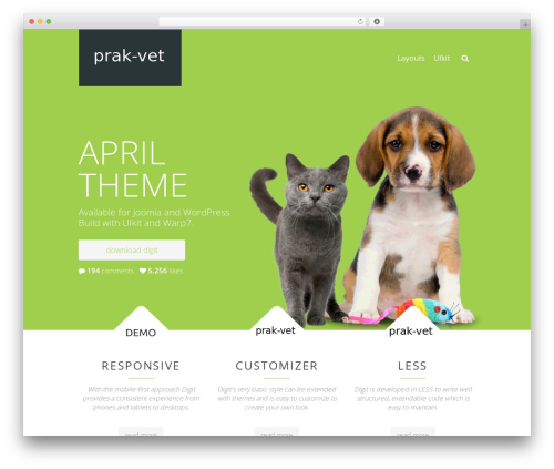 Digit WordPress theme - prak-vet.pl
