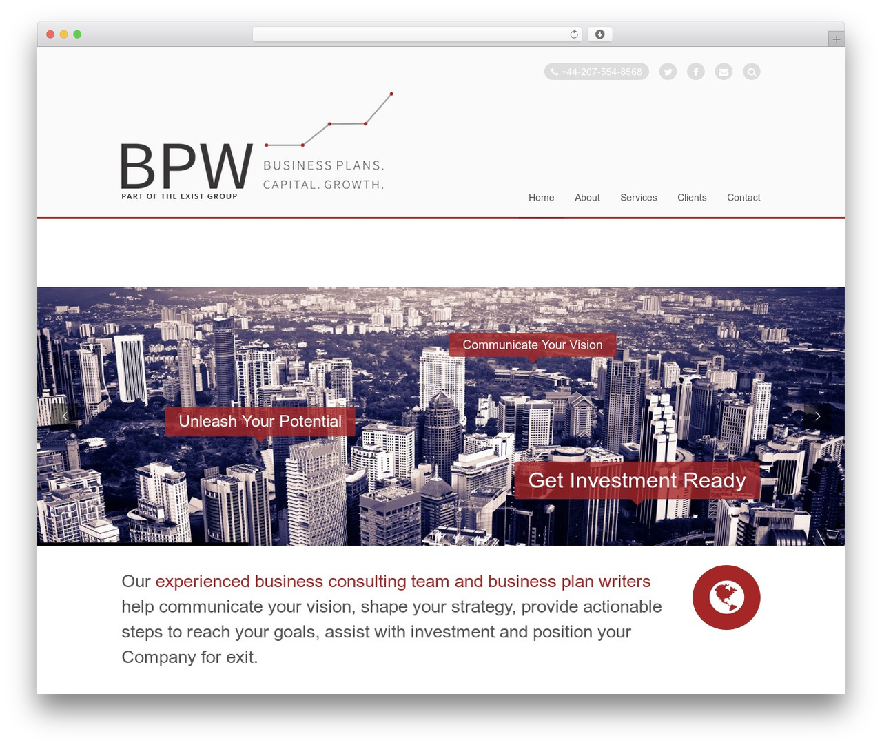 Stack theme WordPress - businessplanwriters.co.uk
