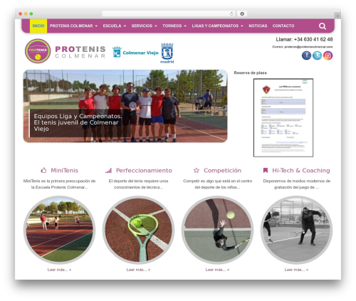 Theme WordPress ManiaFramework - proteniscolmenar.com
