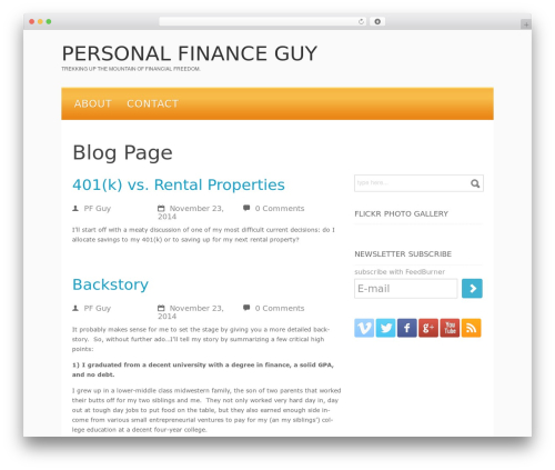 Theme WordPress my engine - personalfinanceguy.com