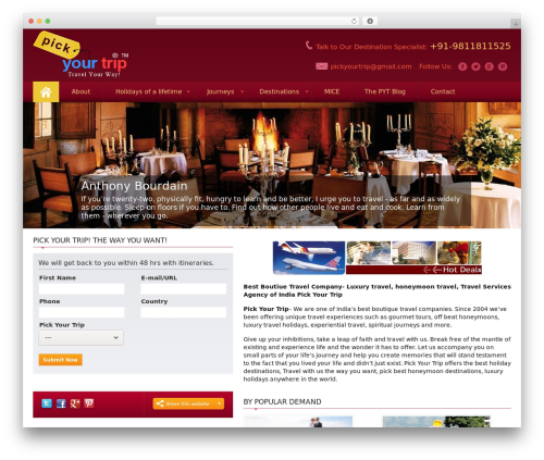 Ajaxy search form WordPress plugin - pickyourtrip.com