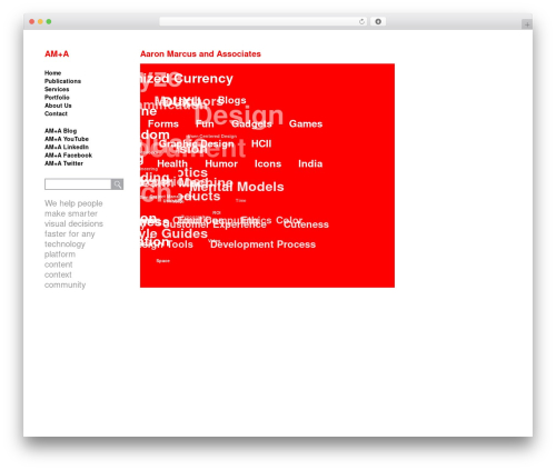 AM+A WordPress page theme - bamanda.com