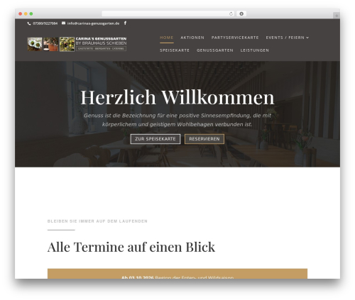 Divi WordPress theme - carinas-genussgarten.de
