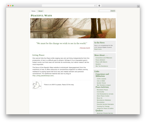 MistyLook WordPress theme - peacefulways.com