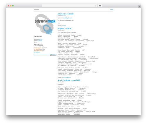 polysonic WordPress theme - polysonic.co.uk
