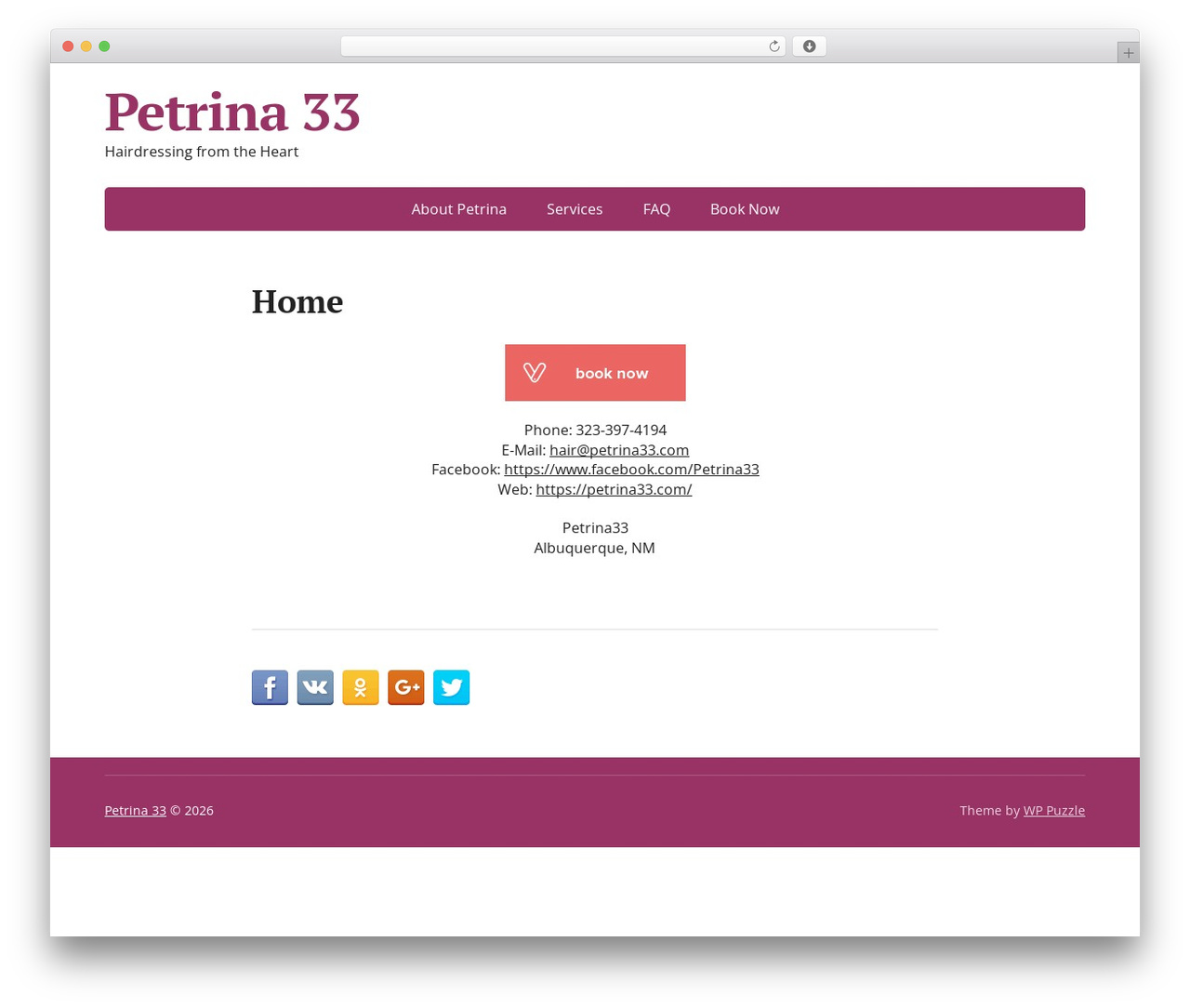 Basic theme WordPress - petrina33.com