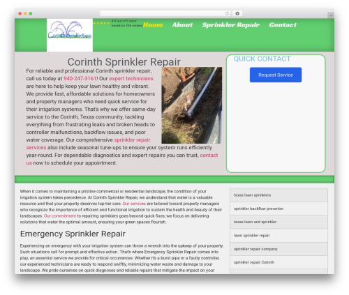 Satellite tech checkins WordPress plugin - corinthsprinklerrepair.com