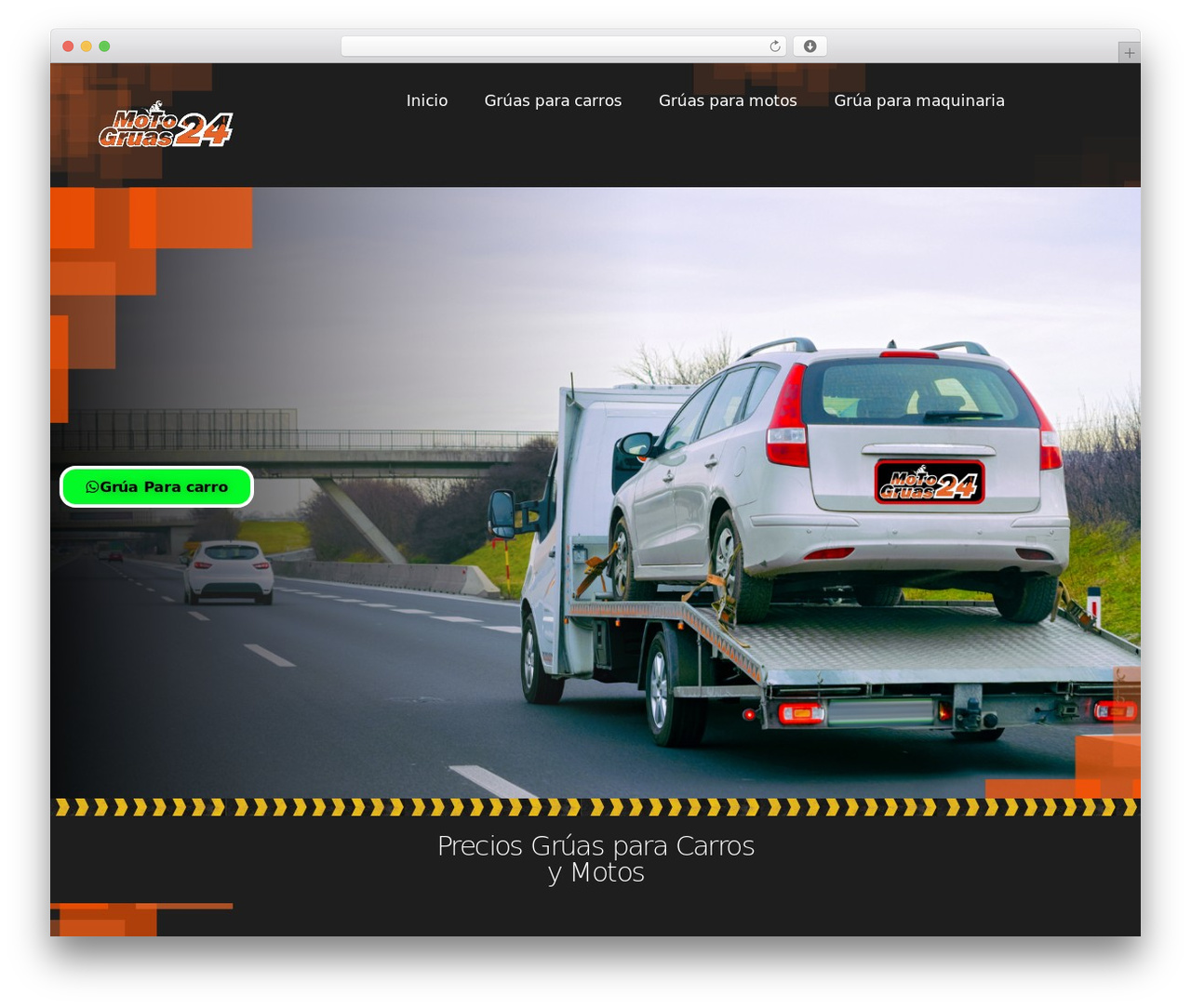 Hello Elementor WordPress theme design - gruascarrosbogota.com