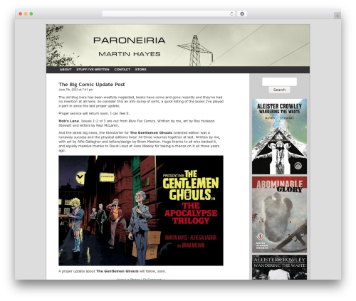 Theme WordPress Untheme two-column - paroneiria.com