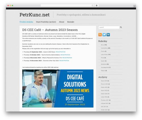 Website WordPress theme design - petrkunc.net