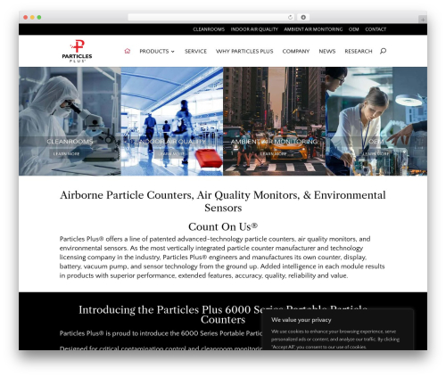 WordPress theme Divi - particlesplus.com