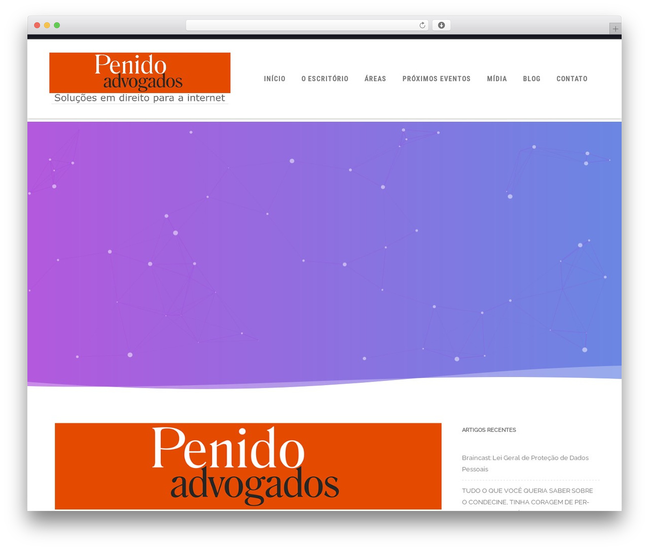Agama theme WordPress - penidoadvogados.com.br