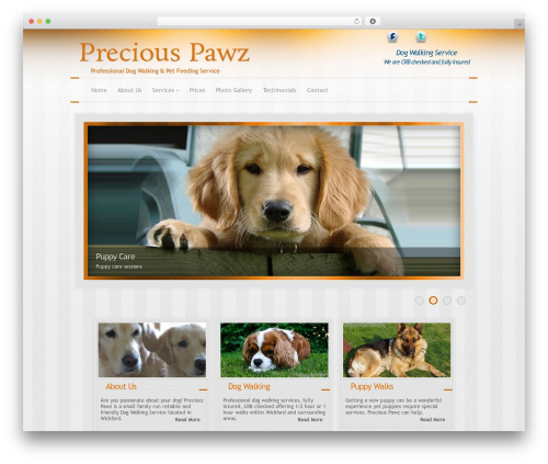 Best WordPress theme Priority - precious-pawz.com