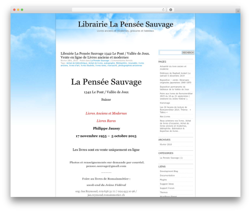 BlueClouds WordPress theme - penseesauvage.ch