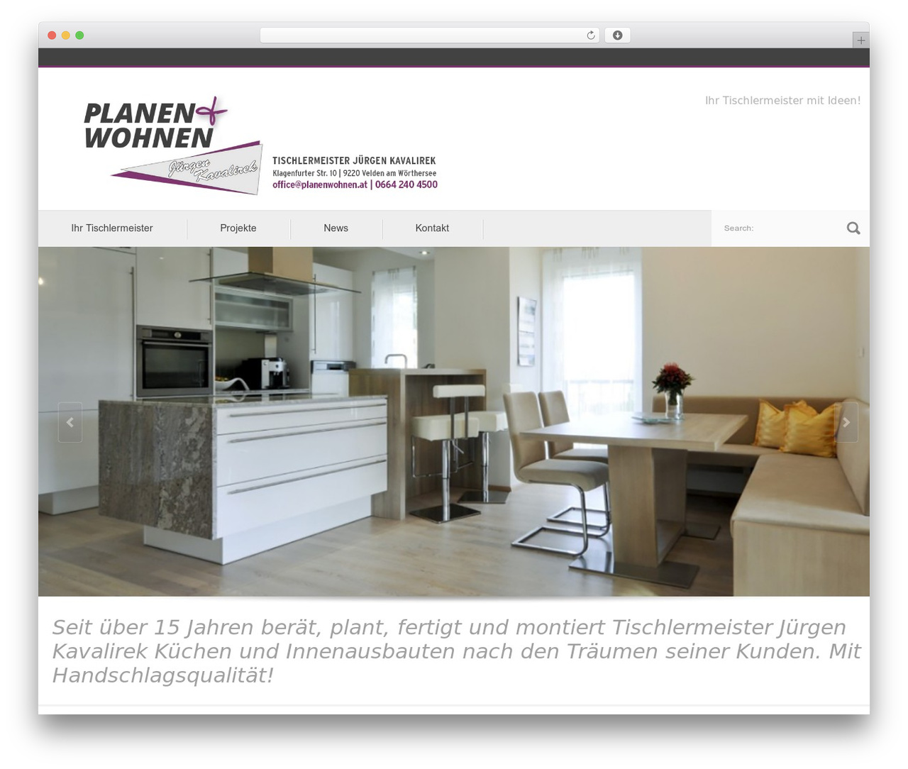 cherry WordPress theme - planenwohnen.at