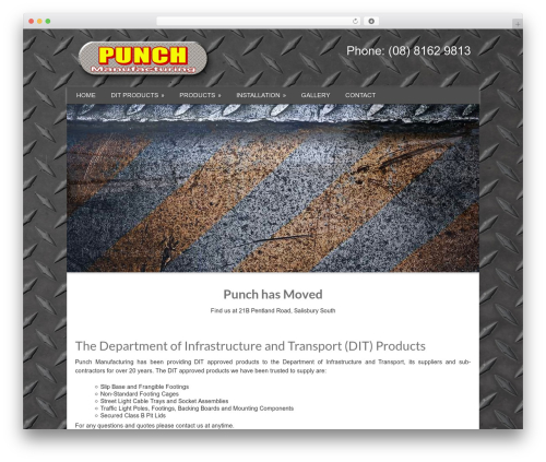 Modernize WordPress theme design - punchmanufacturing.com.au