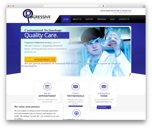 Progressive Phlebotomy Services LLC theme WordPress - progressivephlebotomy.com