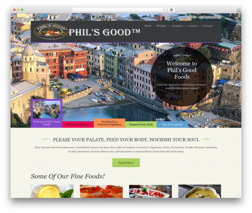 Seasons WordPress theme - philsgoodfoods.com