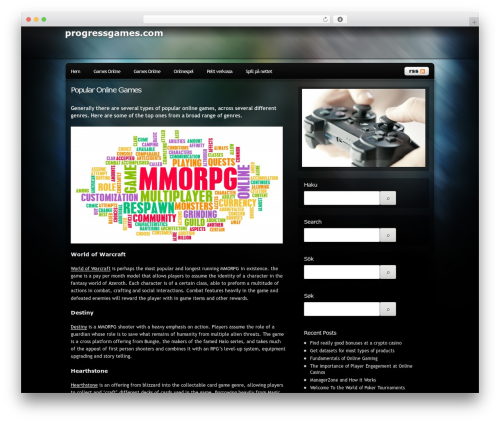 Theme WordPress Pixel - progressgames.com