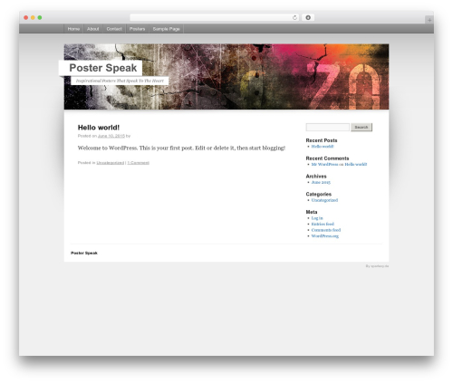 WordPress theme atheros - posterspeak.com