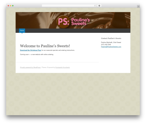 WordPress theme Expound - paulinessweets.com
