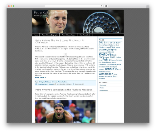 WordPress theme magicblue - petrakvitovafan.net