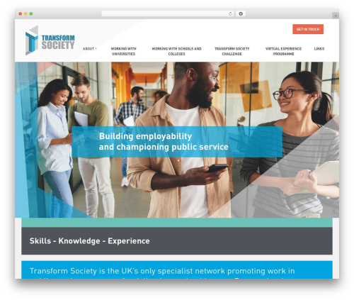 WordPress theme Transform - transformsociety.org
