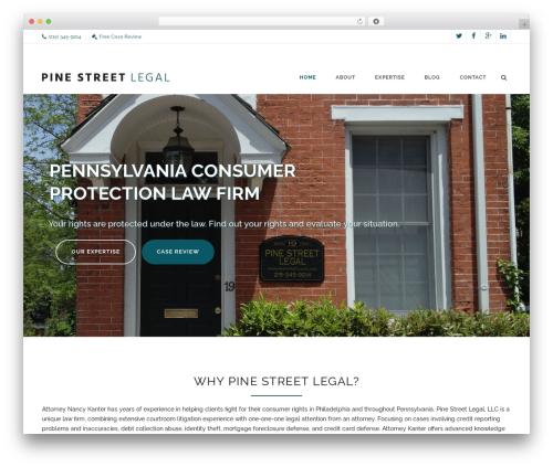 Aperio WordPress theme - pinestreetlegal.com