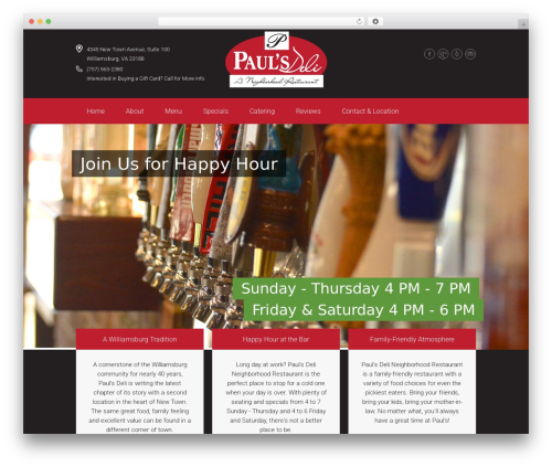 ESPRESSO WordPress theme - paulsdelineighborhoodrestaurant.com